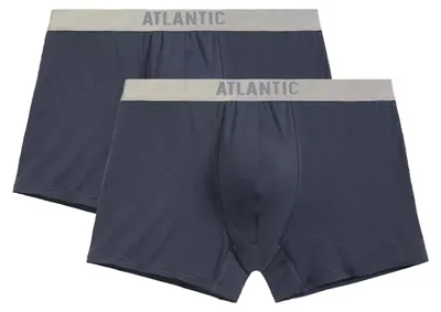 Produktbild von Atlantic Boxershorts 2BMH-012 Grau S - Hochwertiger Modal, Perfekte Passform