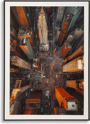 Zdjęcie produktu dla Obraz ścienny NEW YORK lakierowany wraz z ramą -B- 72 x 102 x 4 cm