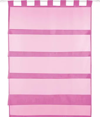 Produktbild von Gardine Raffoptik mit Schlaufe, Größe: 80x110cm, Farbe: Pink