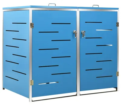 Immagine prodotto di VidaXL Contenitore doppio 138x77,5x112,5 cm acciaio inox