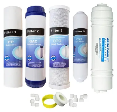 Umkehrosmose-Filterset, 75 GPD, 5-teilig, Kohlefilter