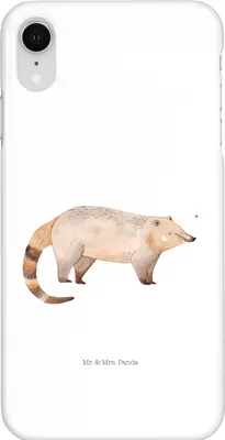 Produktbild von Mr. & Mrs. Panda Iphone XR Handyhülle Nasenbaer - Weiß - Geschenk, Nasenbären, Handy Case, Bär, Rüsselbär, Lustige Sprüche, Premium Kunststoff, Nasenbär