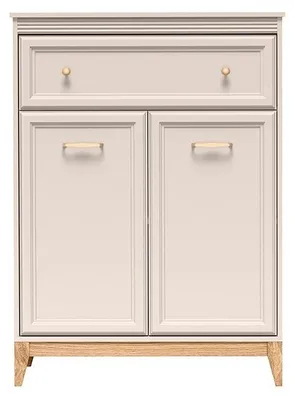 Produktbild von Masseno Kommode CUNEO 92 cm Sideboard mit 1 Schubladen und 2 Türen für Wohnzimmer Schlafzimmer Modern 92x35x100 cm Kaschmir