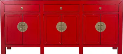 Image de Fine Asianliving Commode chinoise buffet chinois armoires chinoises meubles chinois armoire orientale asiatique 190x85x40