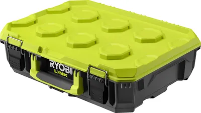 A Ryobi LINK tool case is shown from a slightly elevated angle against a white background.