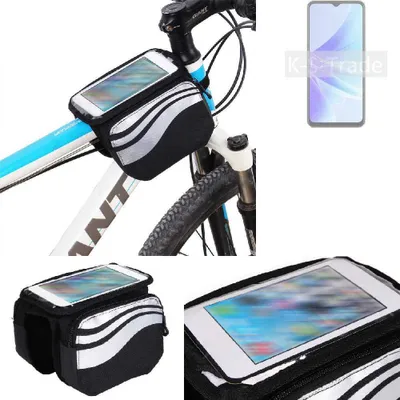 Produktbild von K-S-Trade Rahmentasche Fahrrad-Halterung kompatibel mit Oppo A77s Rahmenhalterung Fahrrad Handyhalterung Fahrradtasche Handy Smartphone Halterung Bike