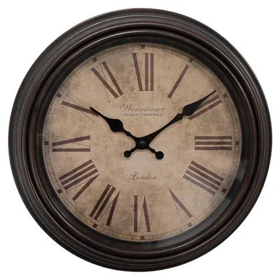 Produktbild von Clayre & Eef Wanduhr Ø 29x5 cm Braun Kunststoff