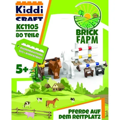 Zdjęcie produktu dla Zestaw klocków do budowania koni na ujeżdżalni, 80 elementów