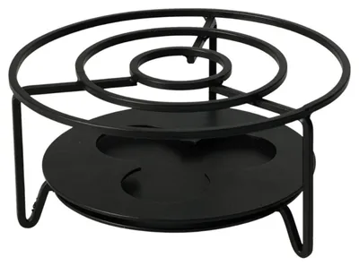 Image de HOWHOMELY | Chauffe-théière - 16 x 8 cm - noir - en acier inoxydable - Chauffe-café - Pratique