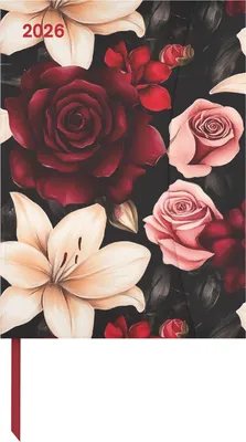 Produktbild von Dark Flowers 2026 - Diary - Buchkalender - Taschenkalender - 16x22