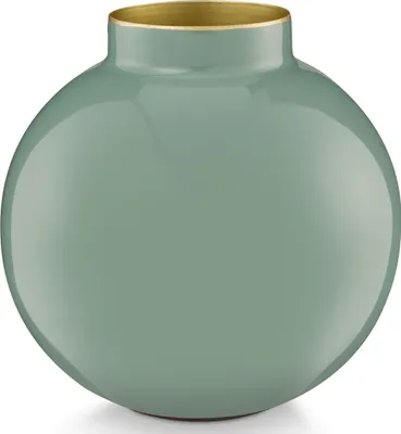 Produktbild von PIP STUDIO Vase Metall Mid Green 17cm