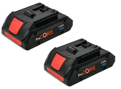Obrázek produktu pro Lithium-iontová baterie, kapacita 6000 mAh, kompatibilní se systémy 18 V, 6,0 Ah, 2 kusy