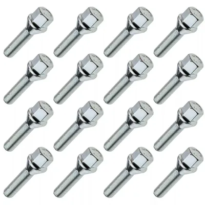 Immagine prodotto di 16x bullone ruota, M12x1,25, lunghezza filettatura: 33 mm, collare conico, SW17