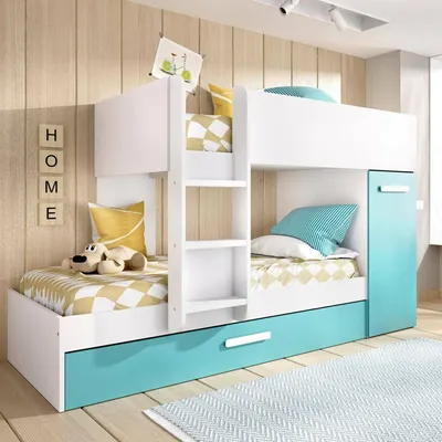 Imagen del producto de Hikaa - Set de Dormitorio, 244x112x150h cm Blanco, Reversible