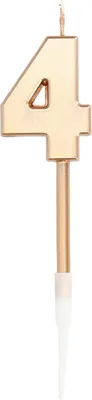 Image de Bougie chiffre dorée, modèle 4