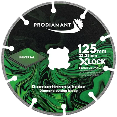 Zdjęcie produktu dla PRODIAMANT Diamentowa tarcza tnąca do maszyn X-Lock 115 mm – uniwersalna