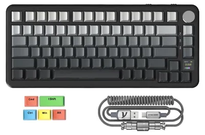 Obrázok produktu pre Mechanická klávesnica, 75%, bezdrôtové pripojenie Bluetooth a USB-C, RGB podsvietenie