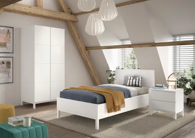 Produktbild von VIPACK - EVA Artikel-Set 3-tlg. best aus, Einzelbett, Nachtkonsole, Kleiderschrank 2-trg.