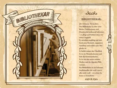 Zdjęcie produktu dla vianmo Drewniany znak 30x40 cm Bibliothekar Verwalter Bücher