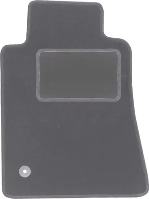 Produktbild von Fahrerfußmatte Velours graphit passend für Ford Mustang MK5 (2004-2014, Coupe) – mit Befestigungen – passgenau