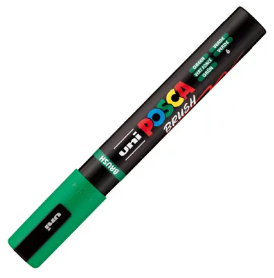 Zdjęcie produktu dla Marker BRUSH POSCA PC-5BR zielony (6 sztuk)