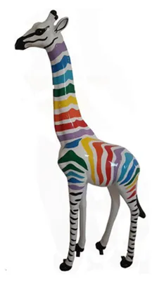 Immagine prodotto di Figura astratta Statua Giraffa Scultura Decorazione Giardino Design 205cm Statue XXL Zoo