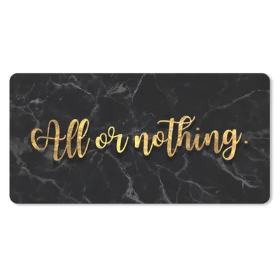 Produktbild von MuchoWow® Mauspad Mousepad Sprichwörter - Gold - Schwarz - Marmor 60x30 cm - Mousepads - Maus Mat - Pad - Mausunterlage - Nachhaltig