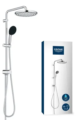 Duschsystem Vitalio 250, 2 Strahlarten, wassersparend, 74 cm, chrom