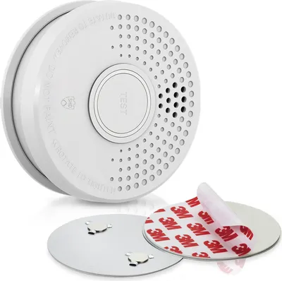 Produktbild von SHD by OneConcept Rauchmelder mit Magnethalterung, 1x Mini-Rauchmelder, Feuermelder mit Batterie, Rauchmelder für Küche, Büro, Wohnwagen, Optischer Sensor Brandmelder mit Testfunktion & Stummschaltung