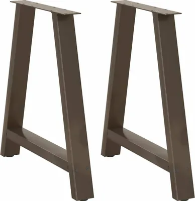 Obrázok produktu pre Nohy k jedálenskému stolu v tvare A, 2 ks, 80 x (72-73) cm, oceľ
