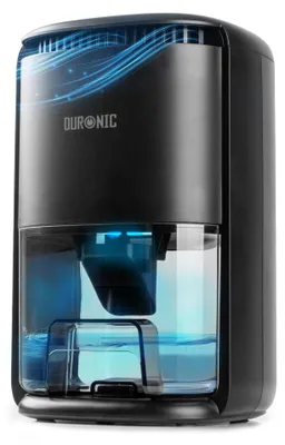 Produktbild von Duronic DH07 BK Luftentfeuchter, elektrischer Lufttrockner gegen Schimmelbildung, 32dB leiser Betrieb und großem Wassertank, Dehumidifier für 10qm