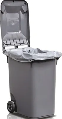Productafbeelding van Becker kunststof zak, 240 liter, 100µm, grijs, 650 / 550x1350 mm, 50 stuks per verpakking - 9000466520
