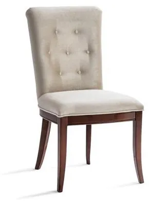 Immagine prodotto di Elegante sedia imbottita con rivestimento morbido trapuntato e gambe in legno