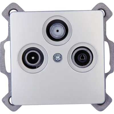Produktbild von Kopp 921420084 Antennensteckdose TV/RF/SAT Paris silber