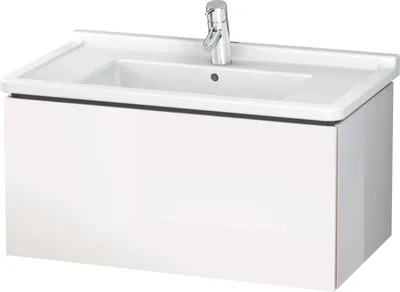 Produktbild von Waschtischunterbau L-CUBE 469x820x408mm weiß supermatt weiß supermatt