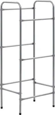 Produktbild von vidaXL Kistenregal für 3 Kisten Silbern 50x33x116 cm Stahl