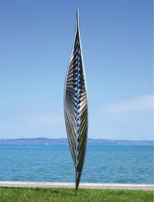Produktbild von Casa Padrino Luxus Edelstahl Garten Deko Skulptur Silber H. 300 cm - Garten Skulpturen