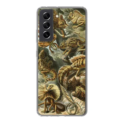 Produktbild von MuchoWow® Handyhülle Schutzhülle Hülle für Samsung Galaxy S21 FE Lacertilia - Alte Meister - Kunst Silikon Softcase Handy Hülle - Mobiltelefonhülle