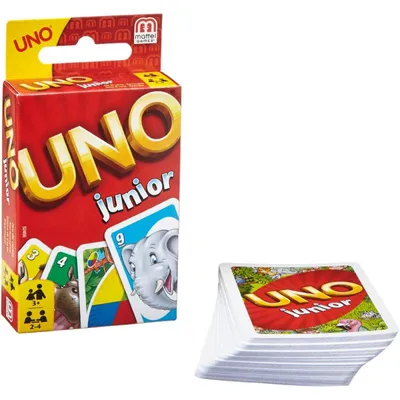 Produktbild von Original Mattel 52456 UNO JUNIOR Classic Kartenspiel Karten Familienspiel