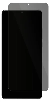 A privacy screen protector is shown on top of a smartphone.