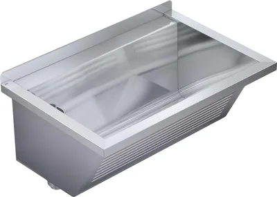 Produktbild von KWC Waschtrog, SIRIUS, Wandmontage, Chromstahl, 750×354×500mm, 1 Stk.