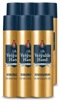 Obrázok produktu pre 6 kusov peny na holenie De Vergulde Hand – 250 ml – výhodný balík
