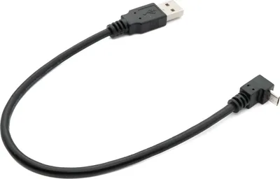 Immagine prodotto di SYSTEM-S Cavo USB 2.0 25 cm da spina tipo A a spina micro B ad angolo in nero