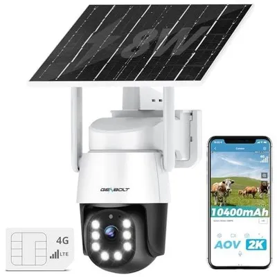 Zdjęcie produktu dla Kamera monitoringu 4G lte solarna bezprzewodowa zewnętrzna 2K nocna ptz