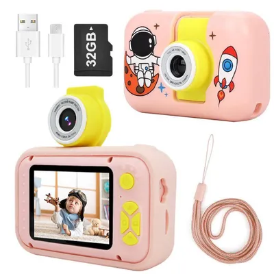 Produktbild von Kinderkamera mit 32 GB Speicherkarte und drehbarem Objektiv Kinderkamera