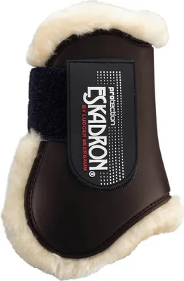 Produktbild von Eskadron Gamaschen Fauxfur Compact Hinterbein Basics Fellgamaschen Beinschutz Darkbrown Full