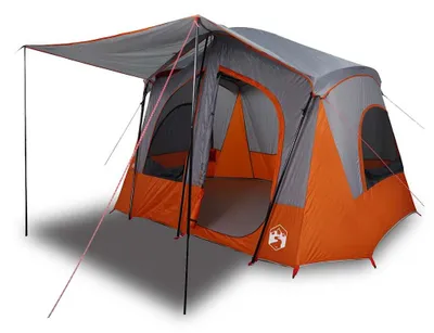 Immagine prodotto di vidaXL Tenda da campeggio 5 persone grigio e arancione Impermeabile