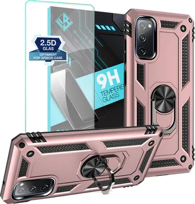 Produktbild von Armor Outdoor Handyhülle für Samsung Galaxy S20 FE Handy Panzer Case Schutzhülle mit 9H Displayglas Displayschutz Farbe: Rosegold