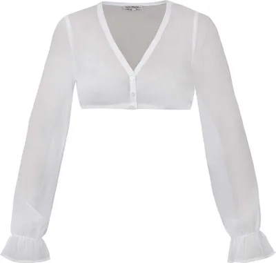 Produktbild von Dirndlbluse Arnstein Langarm weiß 52