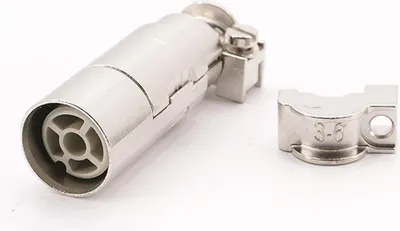 Produktbild von HARTING Han Quintax Anschluss Koax 75Ohm Stifteinsatz (M) Crimpanschluss, 1-polig+Schirmung 50V, 10A - 1 Stück